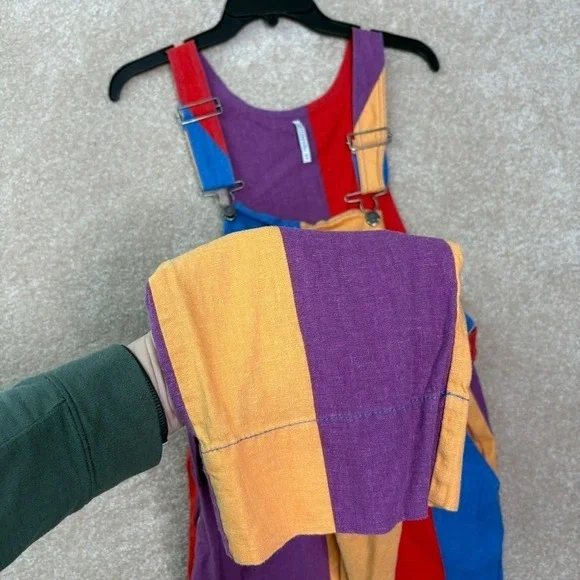 URBAN OUTFITTERS Overalls Women's XS Colorful Linen Jumpsuit - Picture 6 of 12